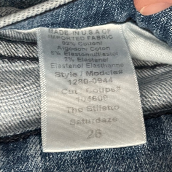 Current ELLIOT Stiletto Saturdaze Jeans Women’s 26. Style#1280-0944. - Picture 8 of 15